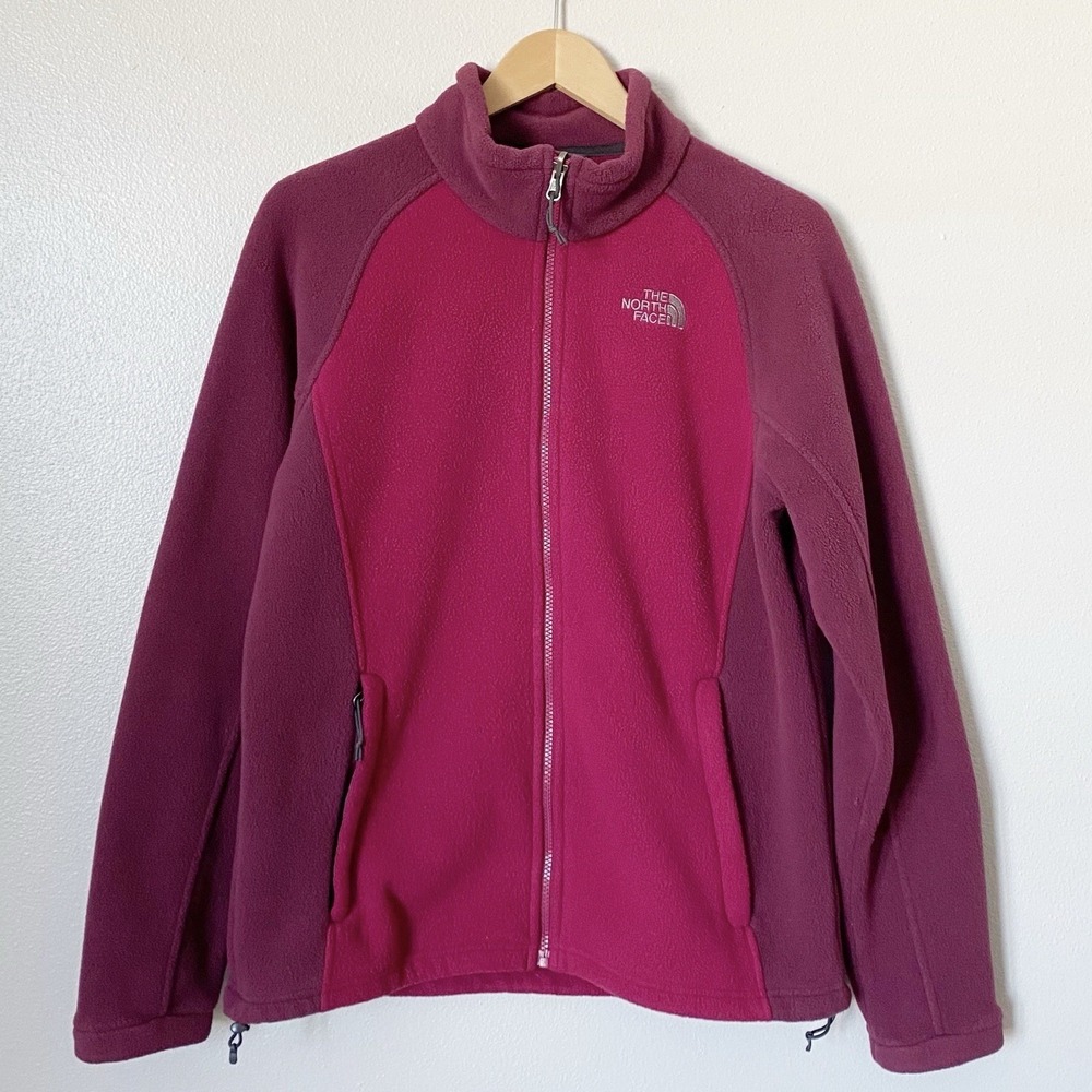 The North Face Fleece Jacket Full Zip Khumbu Purple Pink Cozy Women's Large - Picture 1 of 9